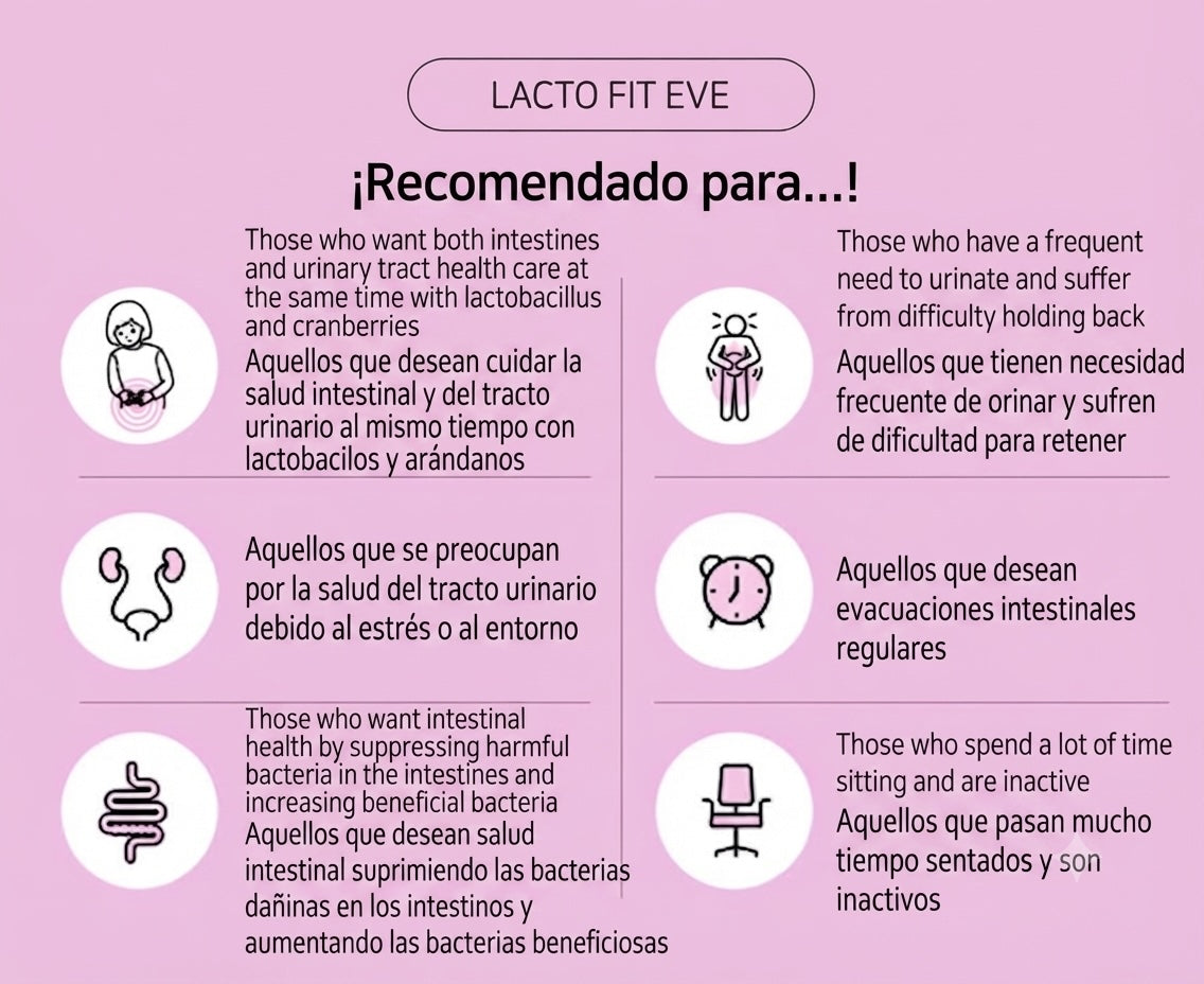 LACTO-FIT Eve 🇰🇷✨: Probiótico coreano Bienestar intimo