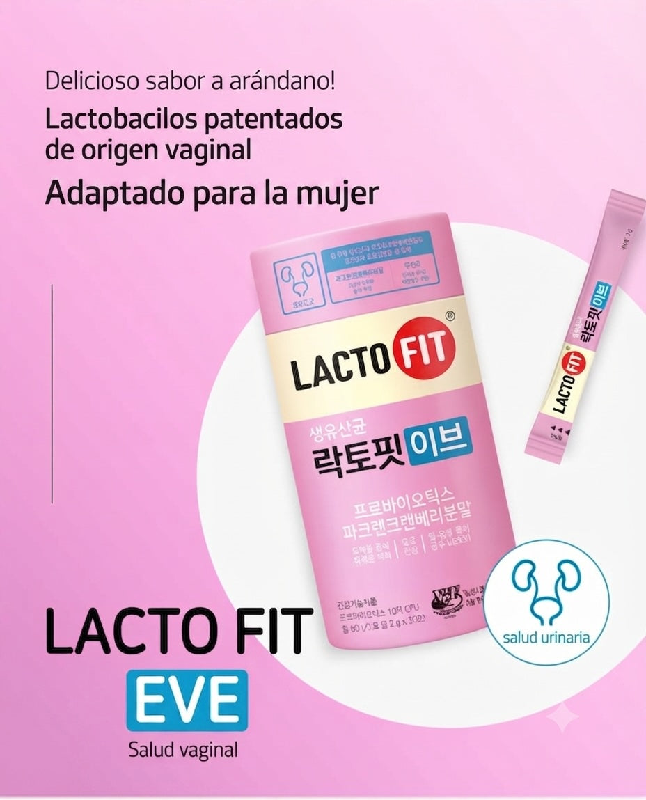 LACTO-FIT Eve 🇰🇷✨: Probiótico coreano Bienestar intimo