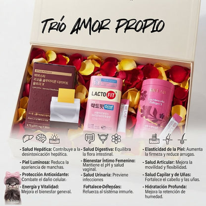 Trío Amor Propio (Glutatión + Lacto-Fit Eve + Colágeno BB Lab)